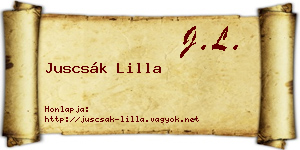 Juscsák Lilla névjegykártya
